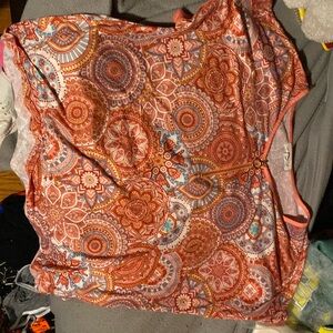 Orange designed shirt